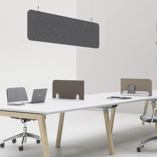 Divisorio per ufficio su scrivania - MUT - Mobel Línea - a pavimento / autoportante / con fissaggio a soffitto
