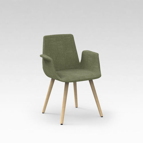 Poltrona contemporanea - RAN - Mobel Línea - in espanso / in legno / con schienale alto