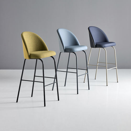 Sgabello contemporaneo - CHELSEA - Mobboli - in legno / in tessuto / in espanso