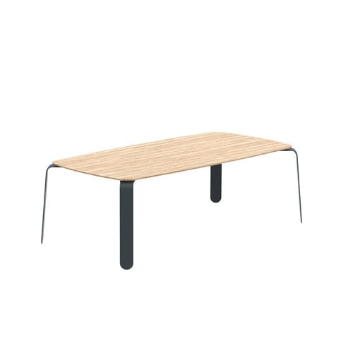 Tavolo contemporaneo - CUA - Mobboli - in metallo / con supporto in metallo / rettangolare