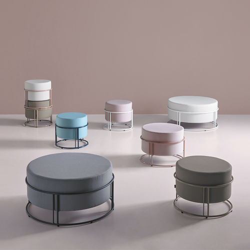 Pouf contemporaneo - UP - Mobboli - in acciaio / in acciaio verniciato / in polipropilene