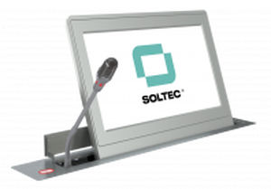 Touch screen per tavolo da conferenza - SRET156A-15 - SOLTEC S.L. - da bancone / a motore / retrattile
