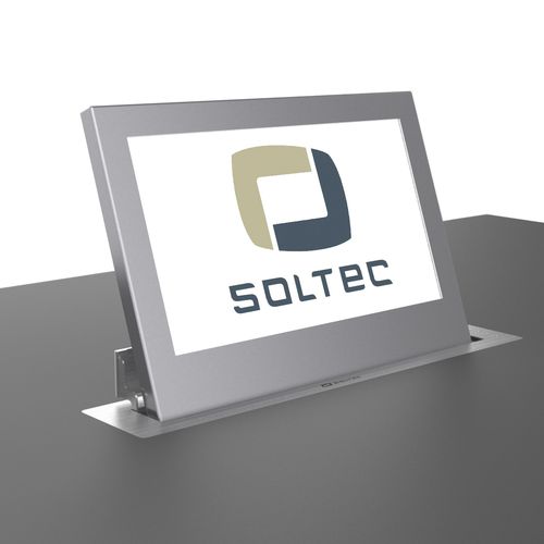 Touch screen per tavolo da conferenza - SRET156L-10 - SOLTEC S.L. - a muro / a motore / retrattile