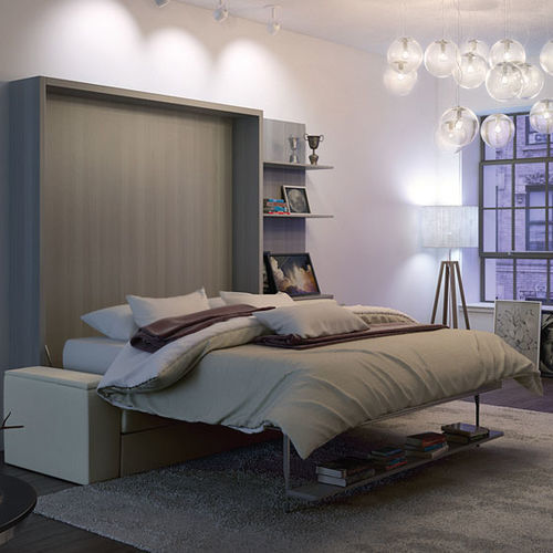 Letto a scomparsa - GHOST BASIC - smqrt beds - matrimoniale / contemporaneo / con base contenitore