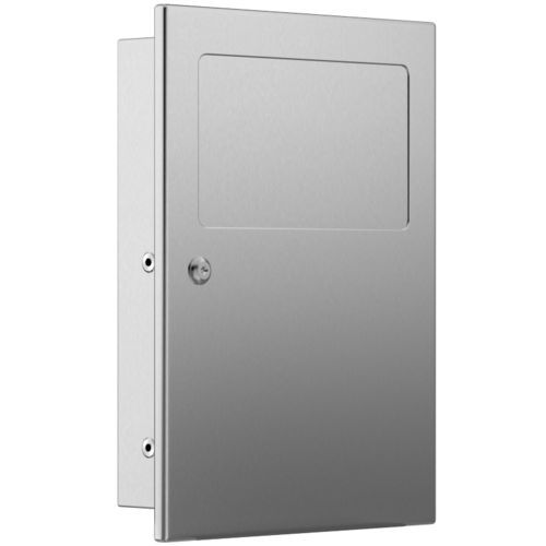 Portarifiuti in acciaio inossidabile spazzolato - P750 - Duten - da interno / da incasso / contract