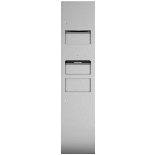 Distributore di salviette da incasso - T510 - Duten - in acciaio inossidabile / con cestino / con asciuga mani integrato