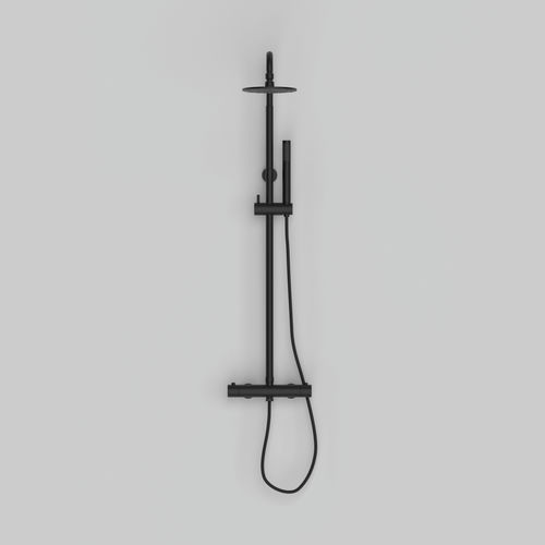 Colonna doccia termostatica - D425-N - Duten - contract / in acciaio inossidabile / nera