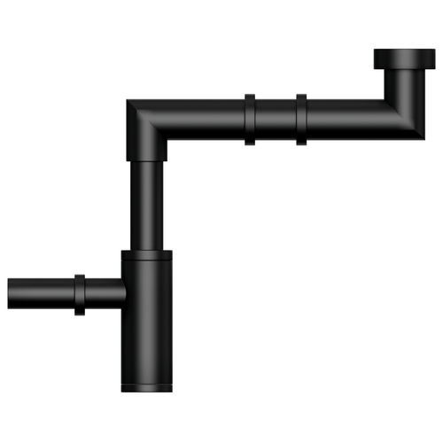 Sifone per lavabo in acciaio inossidabile - A810-N - Duten - nero
