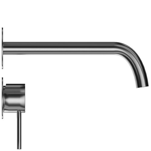 Miscelatore per lavabo - R377-N - Duten - da parete / in acciaio inossidabile / da interno