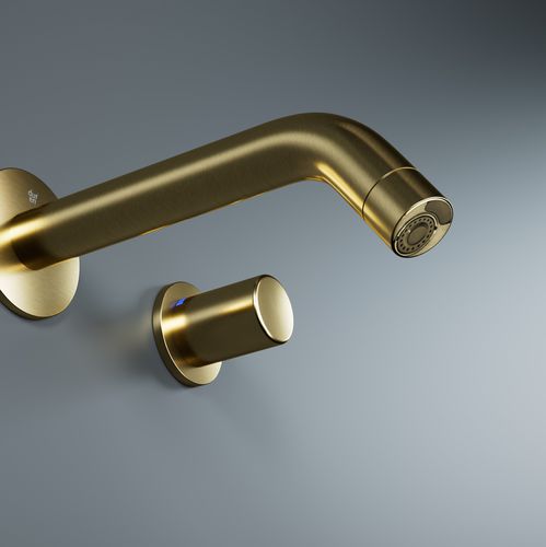 Miscelatore per lavandino - R336-L - Duten - da parete / a infrarossi / in acciaio inossidabile