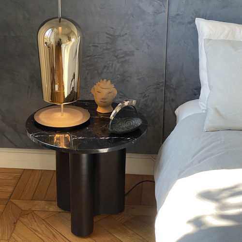 Tavolo d'appoggio contemporaneo - GIORGINA - mg12 - in legno laccato / in marmo / in pietra naturale