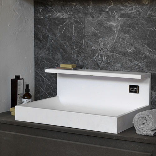 Lavabo da appoggio - JP SOLID SURFACE - mg12 - in Solid Surface / con miscelatore / fatto a mano