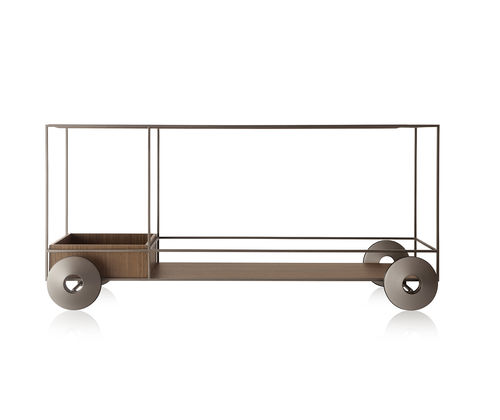 Carrello di servizio - TECA - SOLLOS - per cucina professionale / in acciaio / in legno massiccio