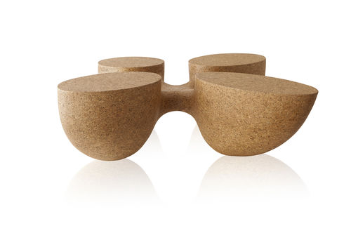 Tavolino basso contemporaneo - ROOTS - SOLLOS - in legno massiccio / rotondo / per uso residenziale