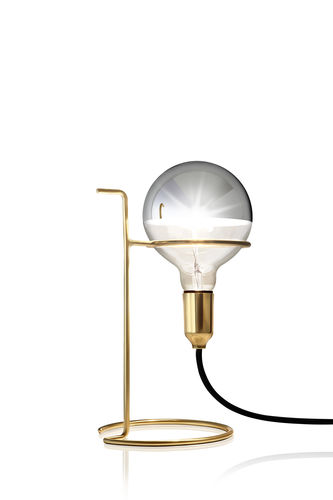 Lampada da tavolo - ALBERT - SOLLOS - in metallo cromato / in ottone / contemporanea