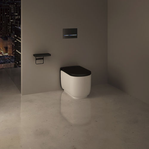 WC da appoggio - SERENITY - ZeVa - in ceramica / con cassetta ad incasso / moderno