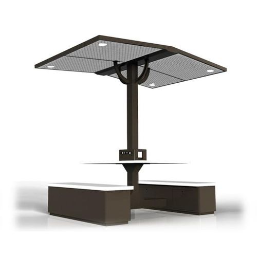 Tavolo da picnic contemporaneo - WYC series - The solar range - in acciaio inossidabile / con supporto in acciaio inossidabile / con supporto in composito