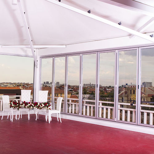 Vetrata scorrevole - KDS - VIZYON GLAZING SYSTEMS - a libro / in alluminio / a doppi vetri