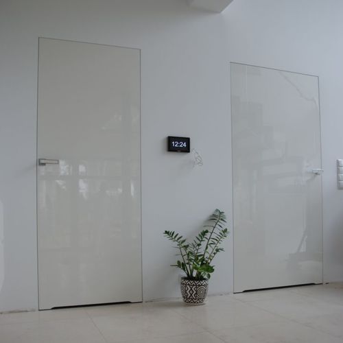 Porta da interno - ACRYLIC - ZEROMUR Perfect Doors - in alluminio / battente / vetrata