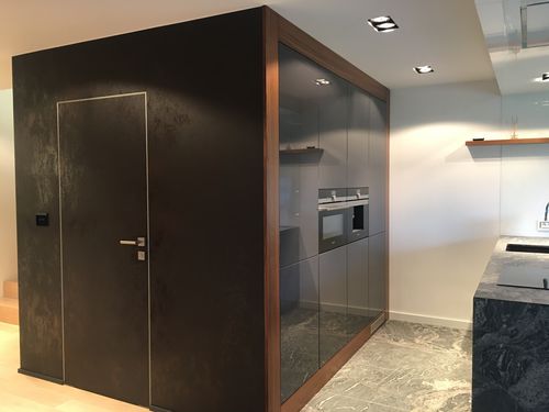 Porta da interno - TILES - ZEROMUR Perfect Doors - in alluminio / battente / contemporanea