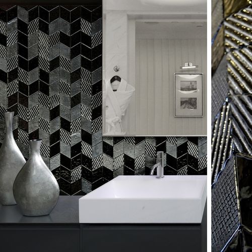 Piastrella in vetro di Murano - 621 - D.I. Più srl - ANDRETTO DESIGN - levigata / da interno / da esterno