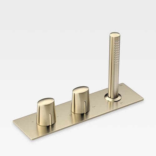Miscelatore per vasca - A5A2676VC0 - Armani / Roca - da appoggio / termostatico / in metallo cromato