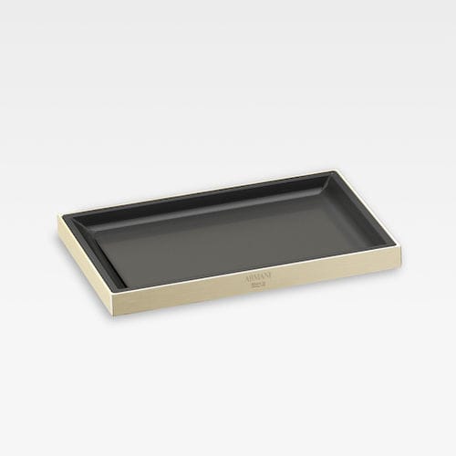 Portasapone da bancone - A816621001 - Armani / Roca - in metallo / per stanza da bagno / cromato