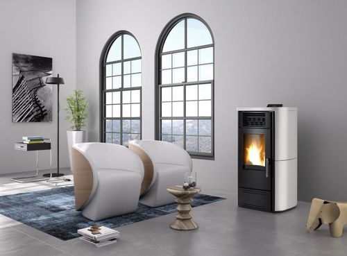 Stufa a pellet - VALENCIA   - KARMEK ONE SRL - contemporanea / in ceramica