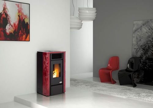Stufa a pellet - PARIGI  - KARMEK ONE SRL - contemporanea / in metallo / in maiolica
