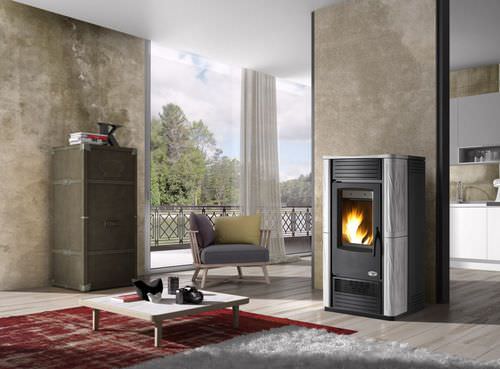 Termostufa a pellet - VARSAVIA  - KARMEK ONE SRL - contemporanea / in acciaio