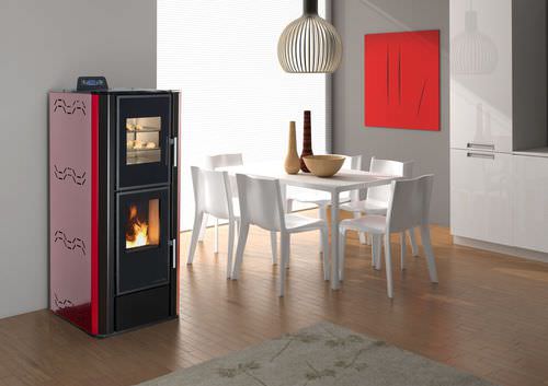Termostufa a pellet - COMO  - KARMEK ONE SRL - contemporanea / in acciaio