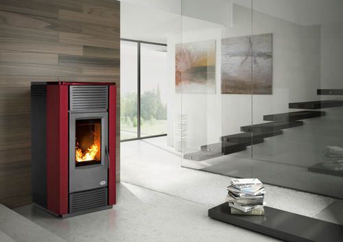 Termostufa a pellet - LONDRA  - KARMEK ONE SRL - contemporanea / in acciaio