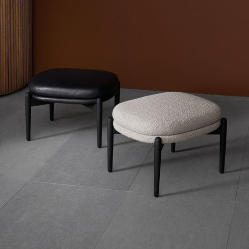 Poggiapiedi contemporaneo - EMBODY - Fogia - in tessuto / in pelle / in rovere