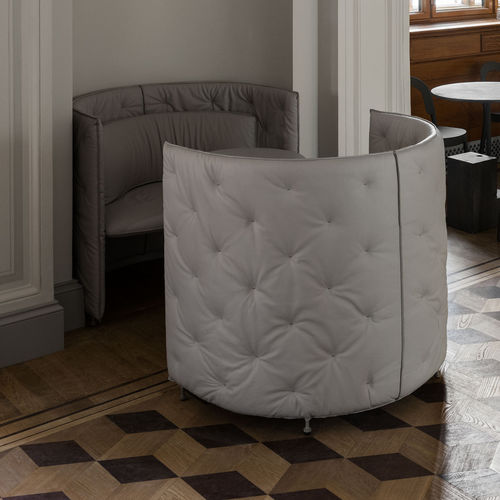Divano a semicerchio - NICHE - Fogia - contemporaneo / in pelle / grigio