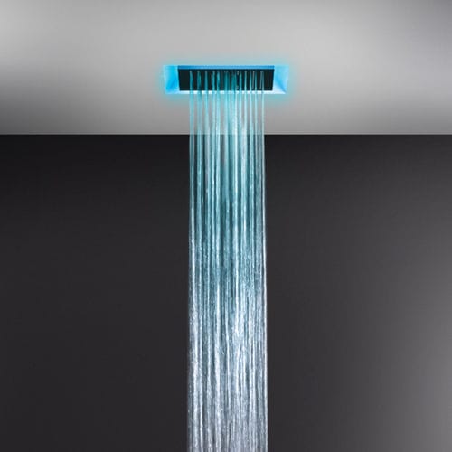 Soffione doccia da incasso a soffitto - 57305 - GESSI SPA - quadrato / a pioggia / con cromoterapia