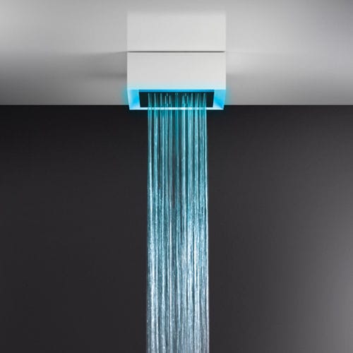 Soffione doccia da soffitto - 57307 - GESSI SPA - quadrato / a pioggia / con cromoterapia