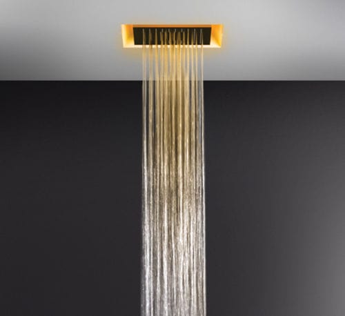 Soffione doccia da incasso - 57301 - GESSI SPA - sospeso / quadrato / ad uso professionale