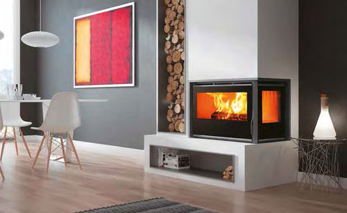Inserto per camini ad angolo - A-85 PLUS - A-70 PLUS - Carbel - a legna