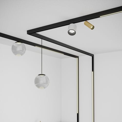 Faretti a binario LED - XCLICK S - Arelux - sferico / in ghisa di alluminio / in PMMA