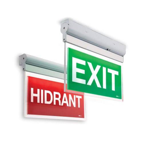 Illuminazione di emergenza da soffitto - XWAY10 - Arelux - a muro / rettangolare / LED