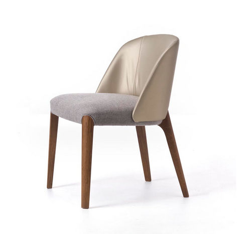 Sedia contemporanea - BELLEVUE - Very Wood - in pelle / con supporto in legno / per uso residenziale