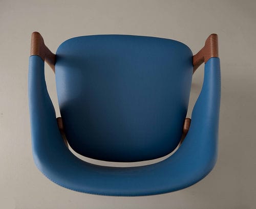 Sedia contemporanea - LODEN - Very Wood - in frassino / in tessuto / in pelle