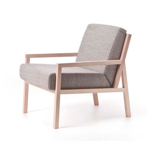 Poltrona contemporanea - PARIS - Very Wood - in pelle / in tessuto / in faggio