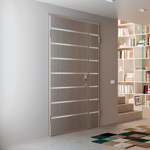 Porta con doppia anta - Opentech  - Di.Bi. Porte Blindate - d'ingresso / in acciaio galvanizzato / battente