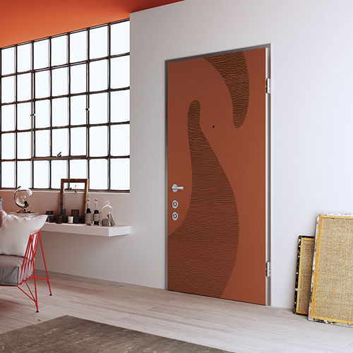 Porta d'ingresso - Meccanya - Di.Bi. Porte Blindate - in acciaio galvanizzato / battente / contemporanea
