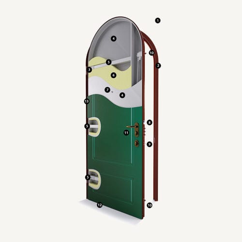 Porta ad arco - 884 - Di.Bi. Porte Blindate - d'ingresso / in acciaio galvanizzato / battente