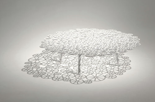 Tavolino basso design originale - ESTRELA - A lot of Brasil - in acciaio / rotondo / per uso residenziale