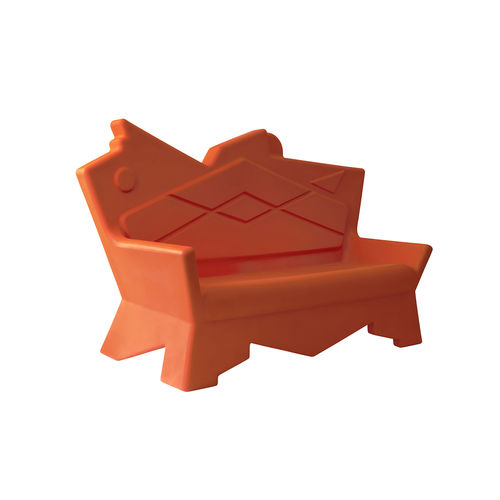 Divano design originale - K2 ROTO - A lot of Brasil - da esterno / in plastica / arancione