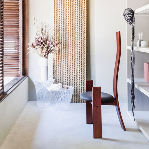 Sedia design originale - GOLEM - A lot of Brasil - da interno / in pelle / in legno