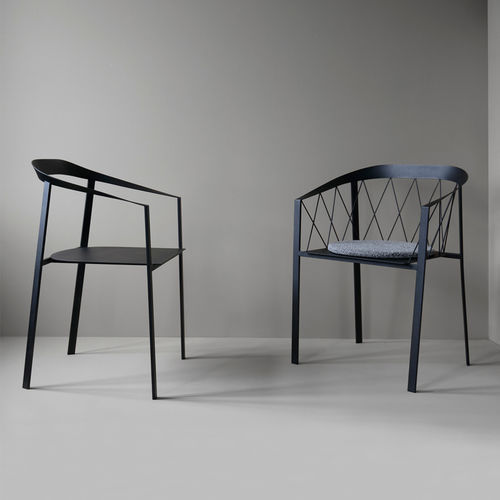 Sedia contemporanea - MY CHAIR  - Friends & Founders - da esterno / da interno / in acciaio con rivestimento a polvere
